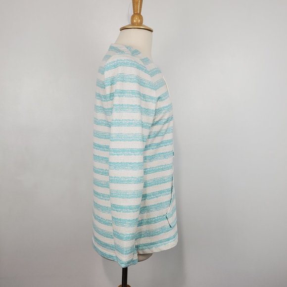 Sonoma Striped Kangaroo Pocket Sweatshirt Top Size M - Picture 6 of 12
